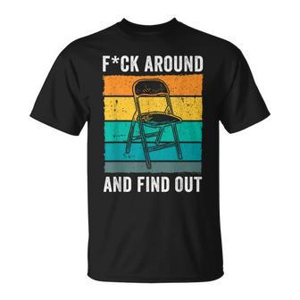 F Around And Find Out Folding Chair Alabama Boat Brawl T-Shirt - Seseable