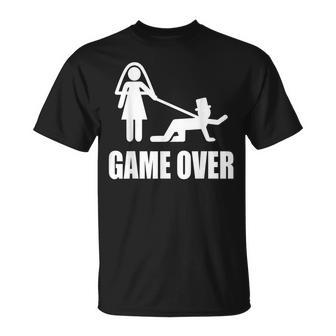 Funny Getting Married Game Over Wedding Gag Team Groom Unisex T-Shirt | Mazezy
