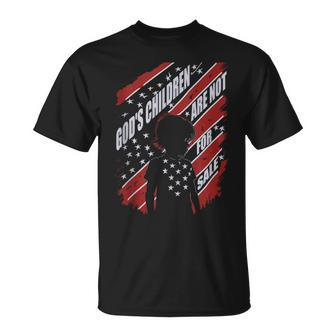 Funny Gods Children Are Not For Sale American Flag  Unisex T-Shirt