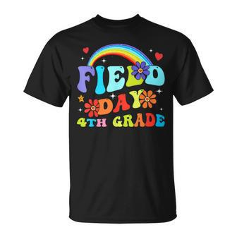 Funny Groovy Field Day 4Th Grade Kids Last Day Of School Unisex T-Shirt | Mazezy