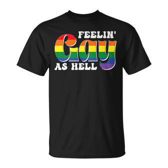 Funny Hail Gay Satan Lgbt Goth Gay Pride Baphomet Atheist Unisex T-Shirt | Mazezy UK
