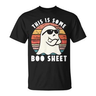 Halloween Boo Ghost This Is Some Boo Sheet Costume T-Shirt | Mazezy