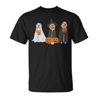 Halloween Labrador Golden Retriever Ghost Dog Witch T-Shirt - Monsterry