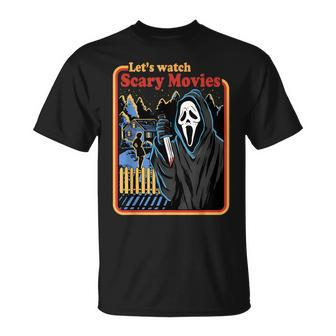 Halloween Let’S Watch Scary Horror Movies Ghost Killer T-Shirt | Mazezy