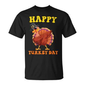 Happy Turkey Day Thanksgiving Cute Costume Celebration T-Shirt | Mazezy