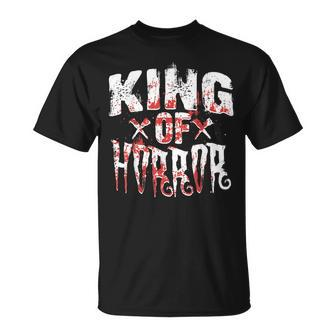 Horror Movie Scary King Of Horror Men Fathers Day King  T-Shirt