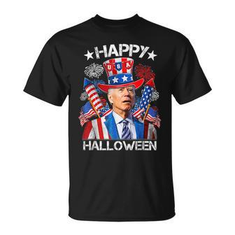 Funny Joe Biden 4Th Of July Happy Halloween Firework Halloween Funny Gifts Unisex T-Shirt | Mazezy