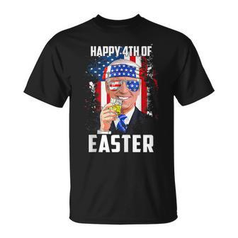 Funny Joe Biden Confused Happy 4Th Of Easter 4Th Of July Unisex T-Shirt | Mazezy