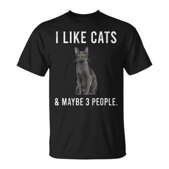 I Like Korats Cats And Maybe 3 People T-Shirt | Mazezy