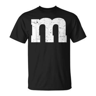 Letter M Groups Halloween 2023 Team Costume Distressed T-Shirt - Seseable
