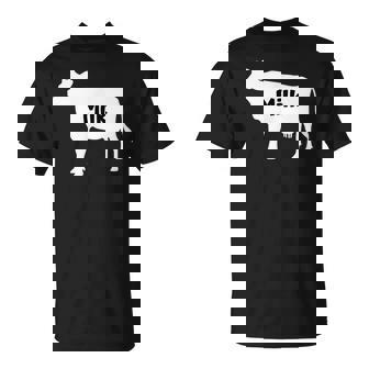 Funny Milk Dairy Cow Graphic Unisex T-Shirt | Mazezy