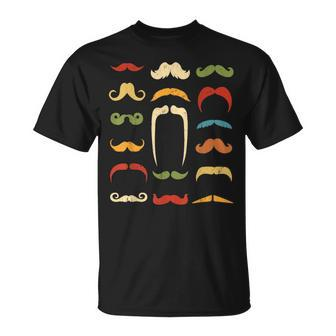 Funny Mustache Styles | Vintage Retro Hipster Mustache Unisex T-Shirt - Seseable
