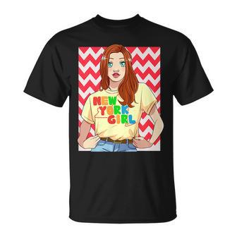 Funny New York Girl I Love Big Apple East Coast Pride Unisex T-Shirt | Mazezy