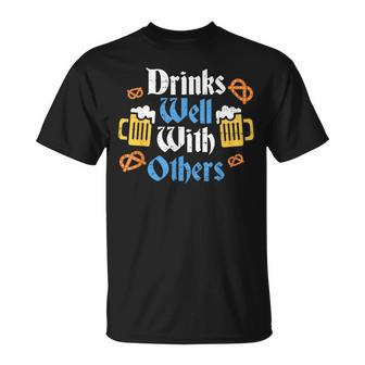 Oktoberfest Drinks Well With Others T-Shirt - Thegiftio UK
