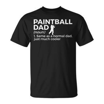 Funny Paintball Dad Definition Paintballing Unisex T-Shirt - Seseable