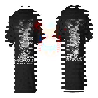 Funny Patriotic Kitten Meowica 4Th Of July Cat Lover Gifts For Cat Lover Funny Gifts Unisex T-Shirt | Mazezy