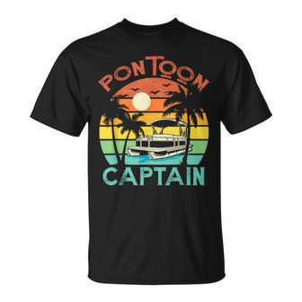 Funny Pontoon Captain  Retro Vintage Style Pontoon Boat Unisex T-Shirt