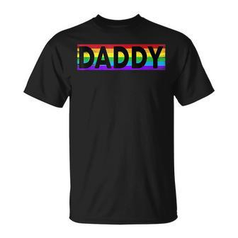 Funny Pride Daddy Proud Gay Lesbian Lgbt Gift Fathers Day Unisex T-Shirt - Seseable