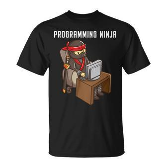 Programmer Ninja Programming Coding Nerd Boys T-Shirt | Mazezy