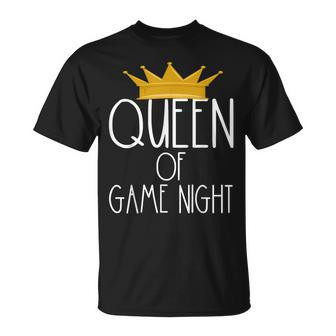 Queen Of Game Night Card Games Boardgame Winner Crown T-Shirt | Mazezy