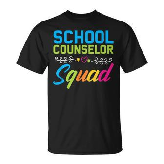 School Counselor Squad Vibrant Appreciation Counseling T-Shirt - Monsterry UK