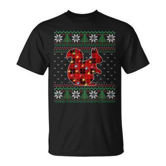 Squirrel Ugly Sweater Christmas Lights Animals Lover T-Shirt - Monsterry DE