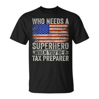 Tax Examiner Superhero Vintage For Dad T-Shirt | Mazezy