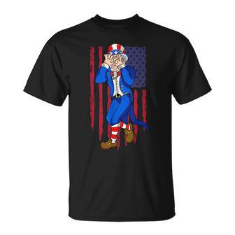 Funny Uncle Sam Dance 4Th Of July Independence Day Unisex T-Shirt | Mazezy AU