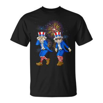 Funny Uncle Sam Griddy Cool 4Th Of July Independence Day Unisex T-Shirt | Mazezy