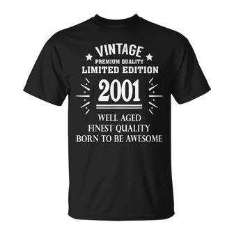 Funny Vintage 2001 18Th Years Old 18 Birthday Gift Unisex T-Shirt | Mazezy