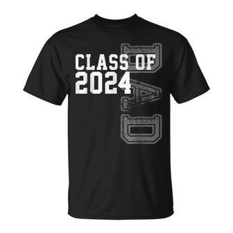 Vintage Senior 2024 Class Grad Proud Dad Class Of 2024 T-Shirt - Monsterry