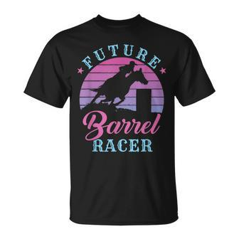 Future Barrel Racer Cute Cowgirl Western Barrel Racing Girls Unisex T-Shirt | Mazezy