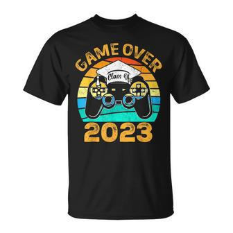 Game Over Class Of 2024 Video Games Vintage Graduation Gamer Unisex T-Shirt | Mazezy