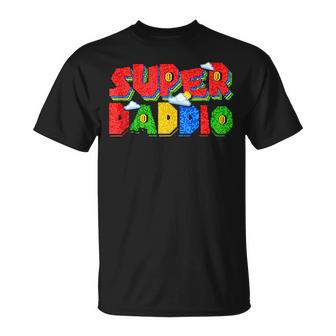 Gamer Dad Super Daddio Fathers Day Funny Gift From Kids Unisex T-Shirt | Mazezy