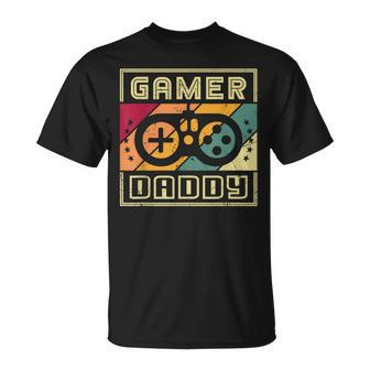 Gamer Daddy Gift First Time Father New Dad Retro Video Games Unisex T-Shirt | Mazezy