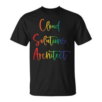 Gay Lesbian Pride Lives Matter Cloud Solutions Architect T-Shirt | Mazezy