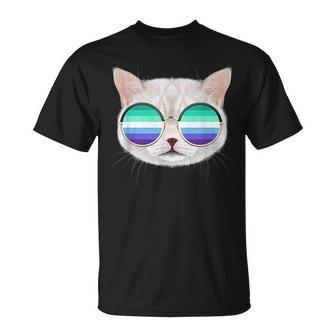 Gay Man Mlm Flag For Cat Lover Male Gay Man Pride Mlm Unisex T-Shirt | Mazezy