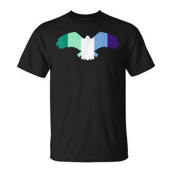Gay Mlm Pride Eagle Subtle Lgbt Gay Male Mlm Flag Unisex T-Shirt | Mazezy