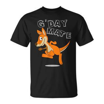 Gday Mate Kangaroo Australia Souveni Aussie Hello Gift Idea Unisex T-Shirt | Mazezy