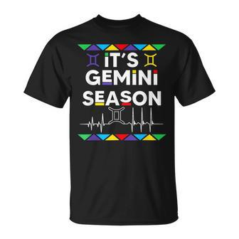 Gemini Season Zodiac Sign Funny Birthday Boys Girls Unisex T-Shirt | Mazezy
