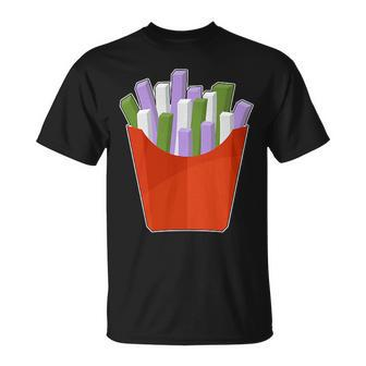 Genderqueer Lgbtq Potato French Fries Pocket Gay Pride Unisex T-Shirt | Mazezy