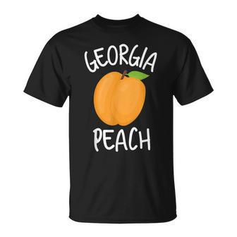 Georgia Peach Funny Georgia State Pride Peachy Pride Month Funny Designs Funny Gifts Unisex T-Shirt | Mazezy