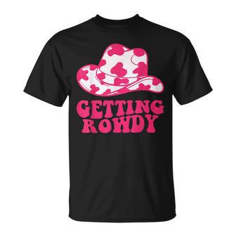 Getting Rowdy Getting Hitched Nashville Bachelorette Party T-Shirt - Monsterry