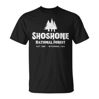 For Hikers & Campers Shoshone National Forest T-Shirt | Mazezy CA