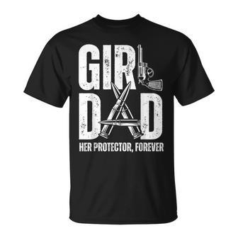 Girl Dad Her Solder Forever Proud Fathers Day Dad Of Girls Unisex T-Shirt | Mazezy