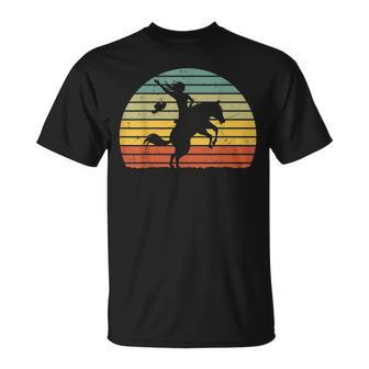 Girl Horse Riding Vintage Cowgirl Texas Ranch Woman Unisex T-Shirt | Mazezy