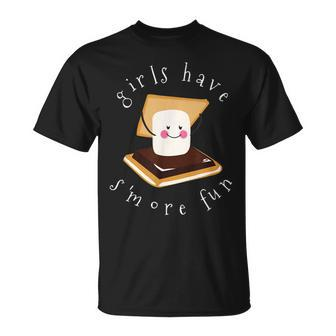 Girls Have Smore Fun Funny Camping Trip Kids Gift Unisex T-Shirt | Mazezy