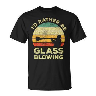 Glass Blowing Vintage I'd Rather Be Glass Blowing T-Shirt | Mazezy