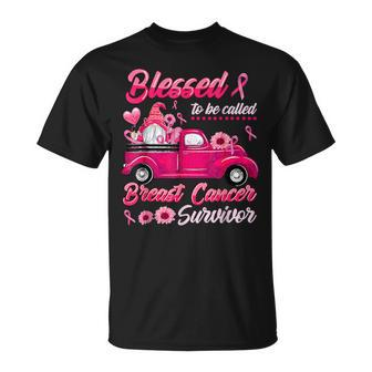 Gnomes Truck Blessed To Be Called Breast Cancer Survivor T-Shirt - Seseable