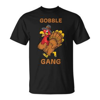 Gobble Gang Turkey Trot Thanksgiving Day Run Matching T-Shirt | Mazezy